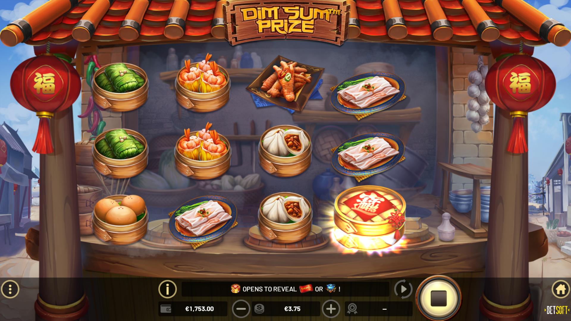 BetSoft Dim Sum Prize Screenshot