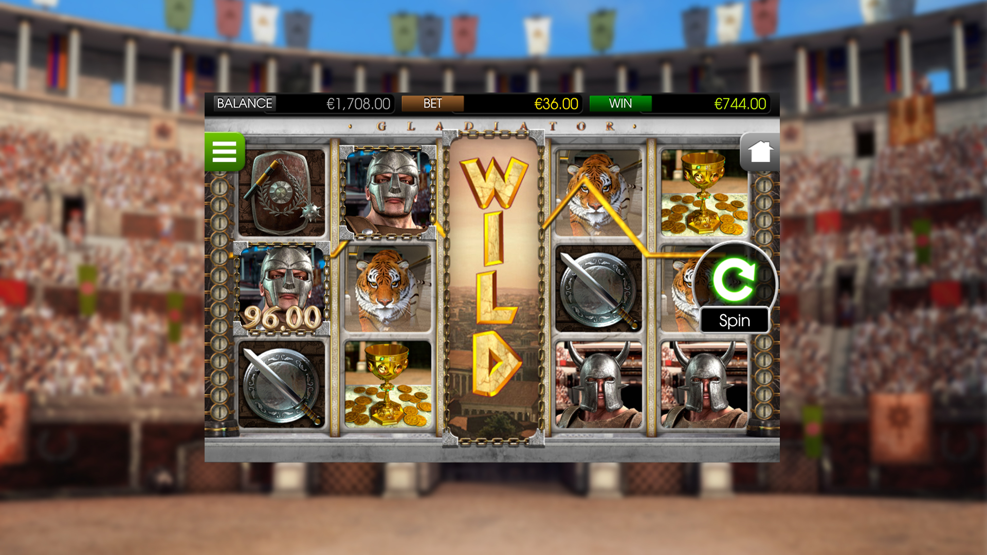 BetSoft Gladiator Screenshot