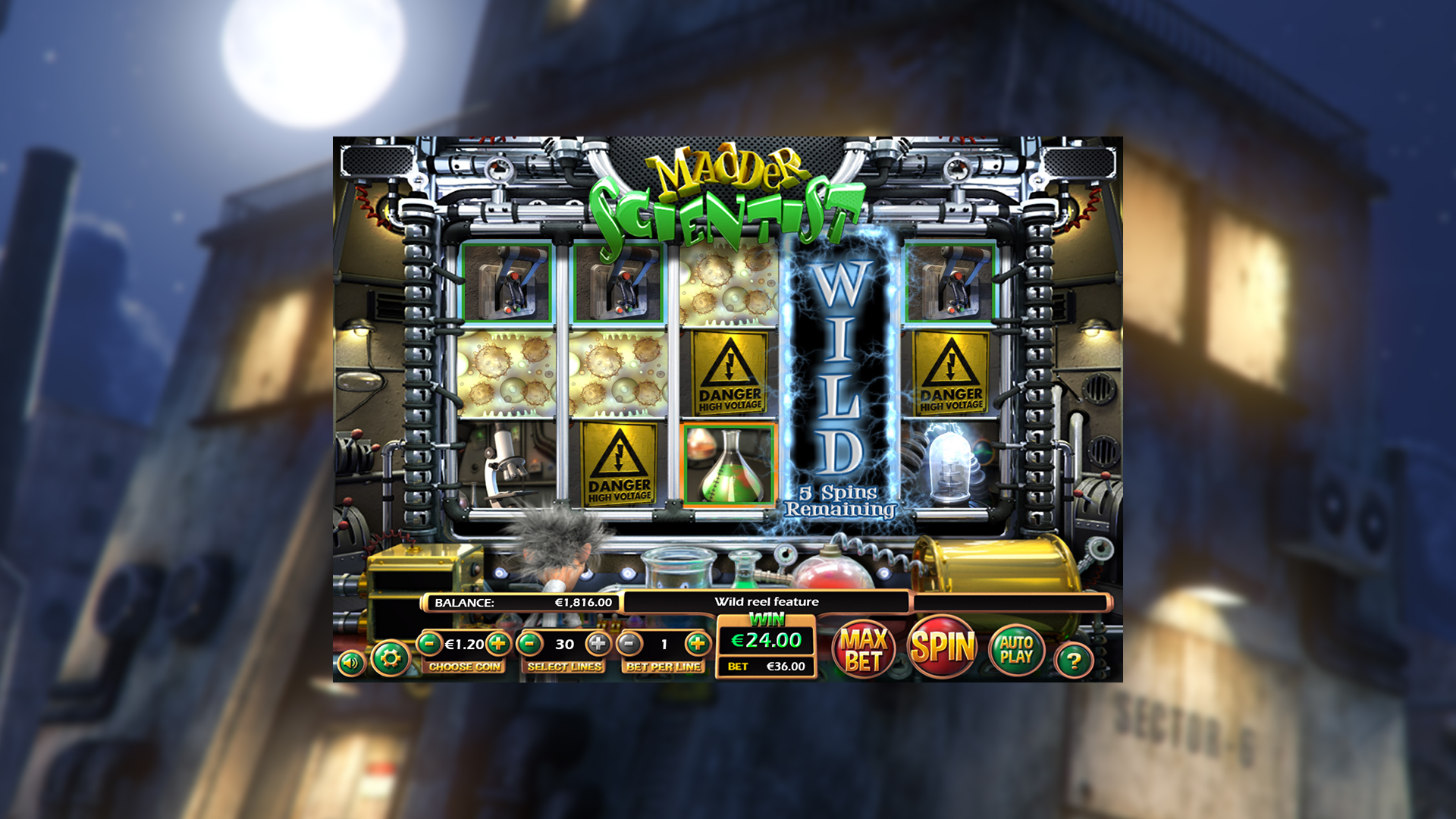 BetSoft Madder Scientist Screenshot