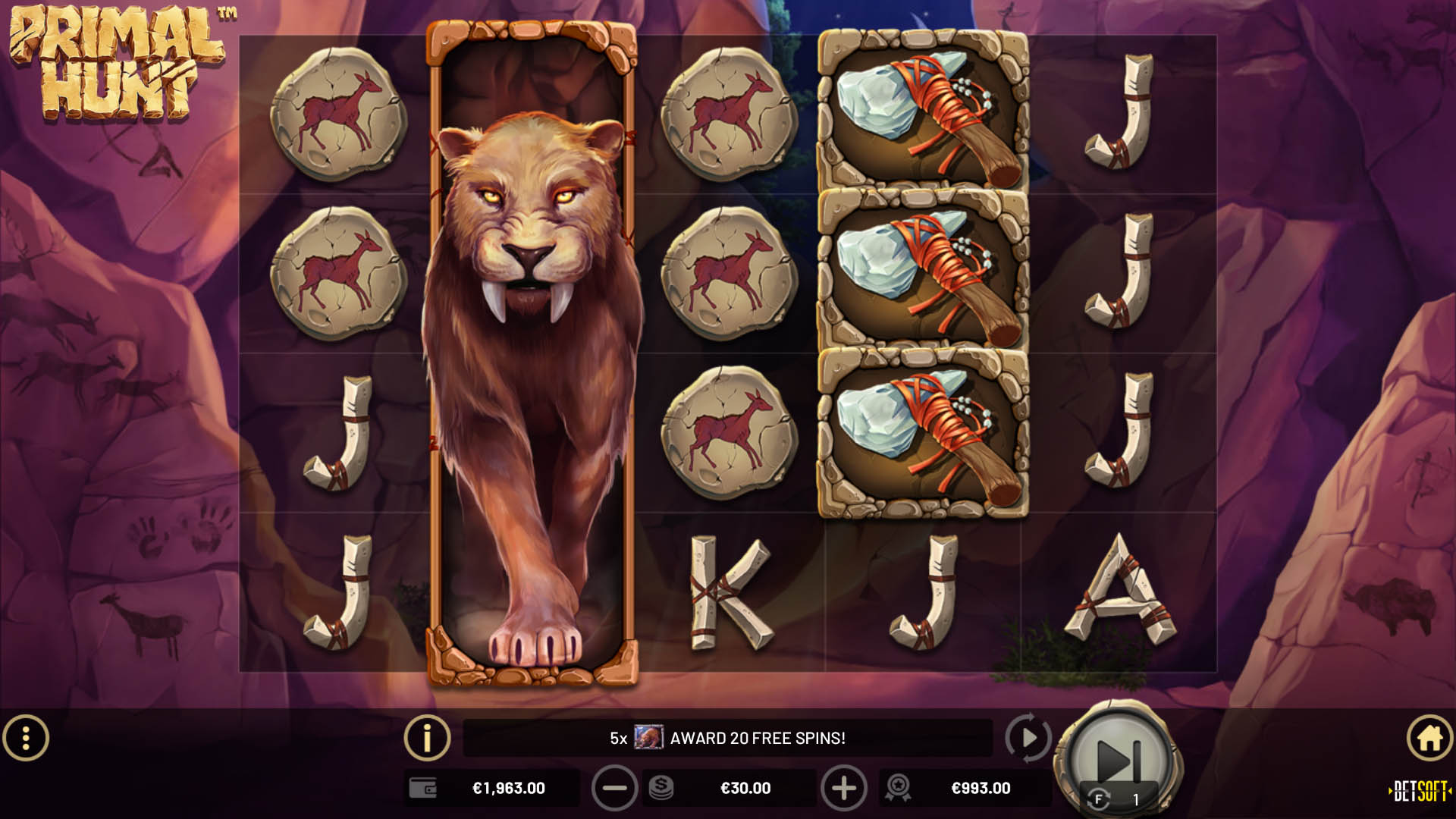 BetSoft Primal Hunt Screenshot