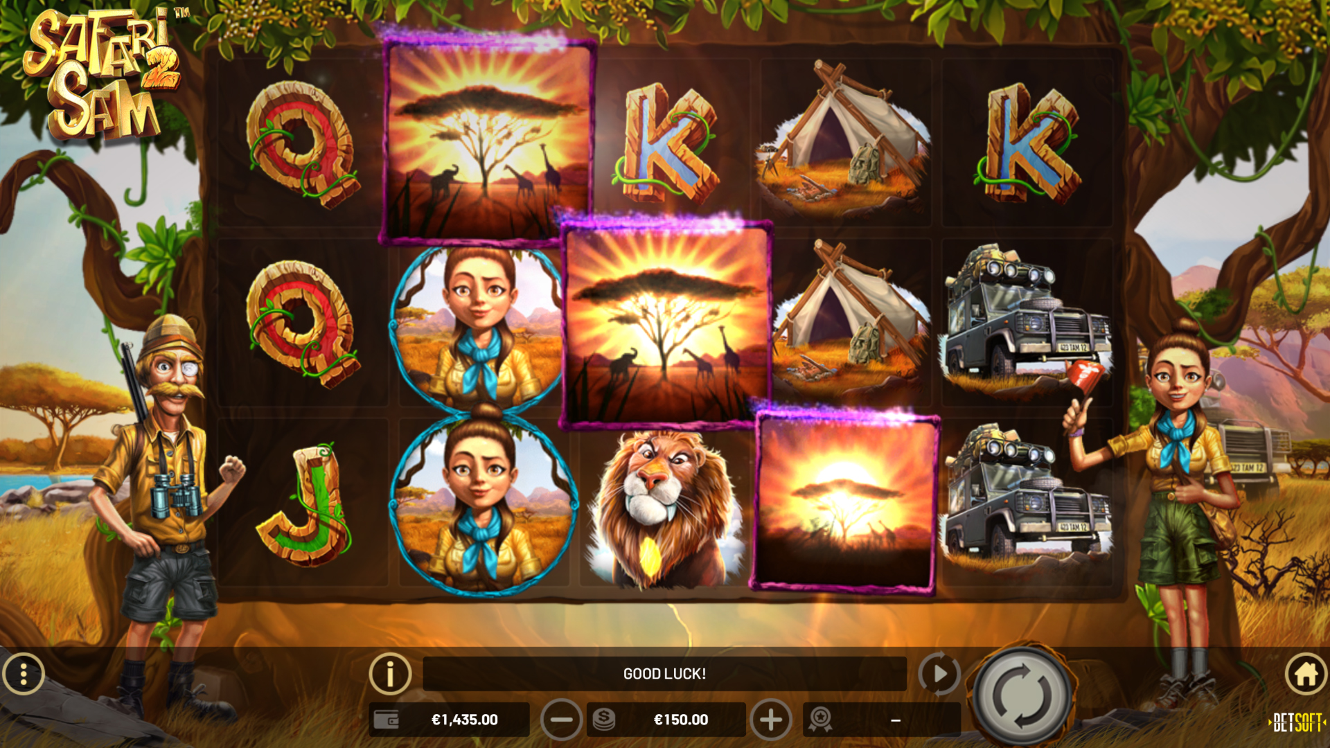 BetSoft Safari Sam 2 Screenshot