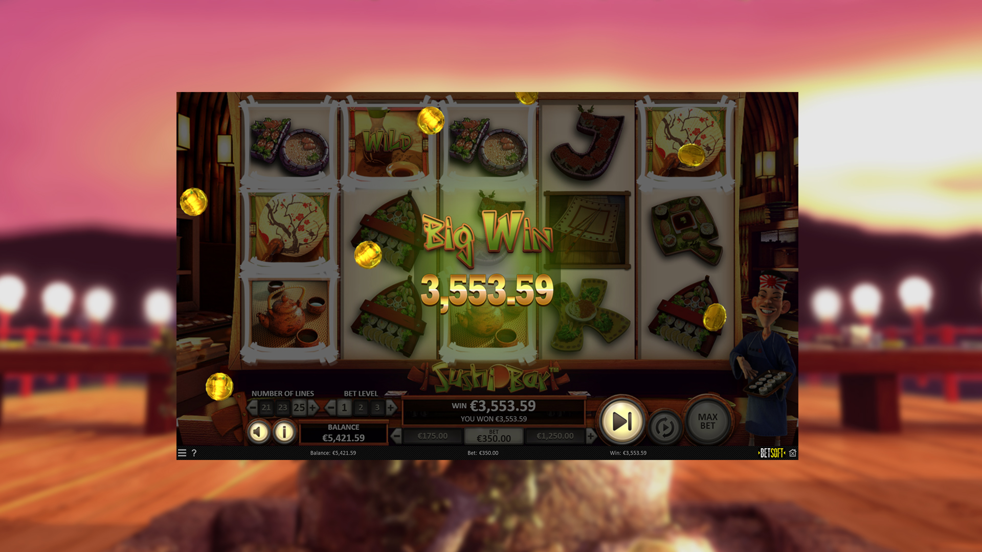 BetSoft Sushi Bar Screenshot