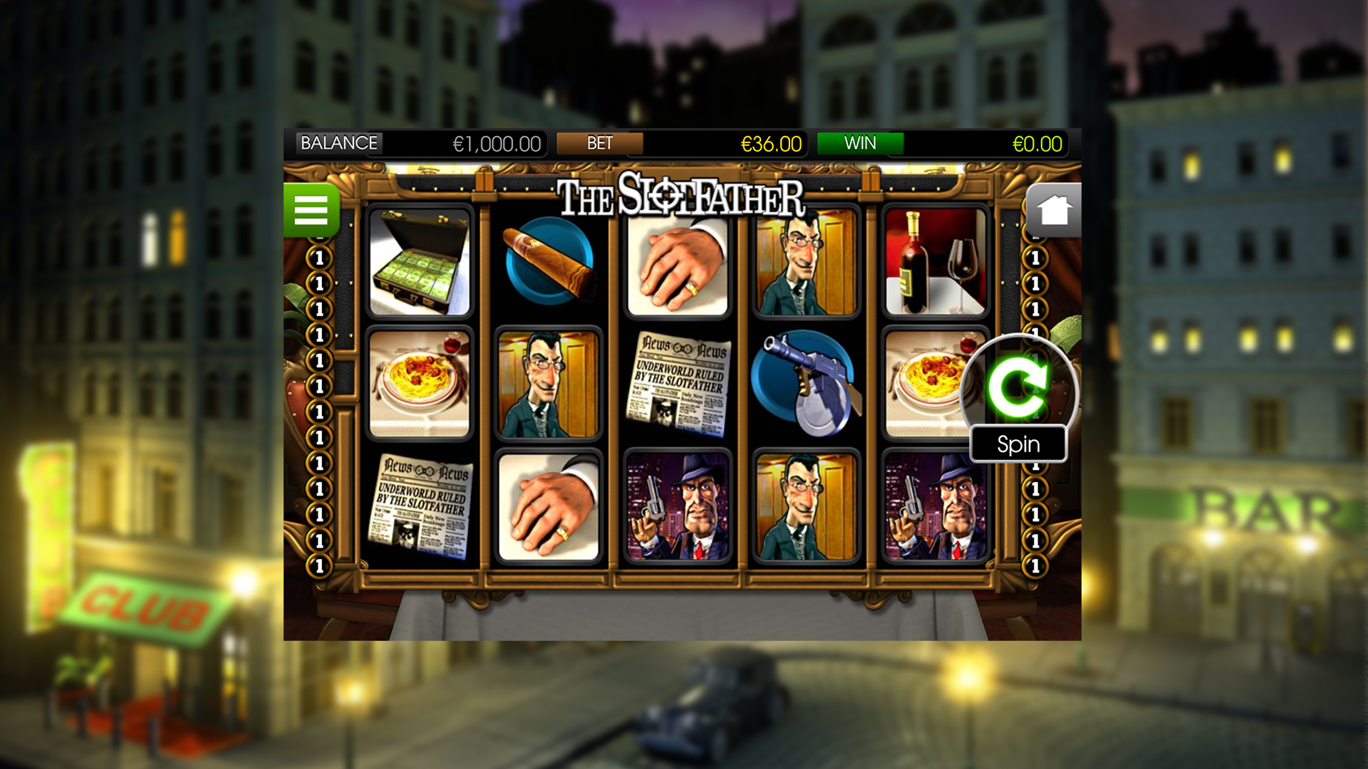 BetSoft The Slotfather JP Screenshot