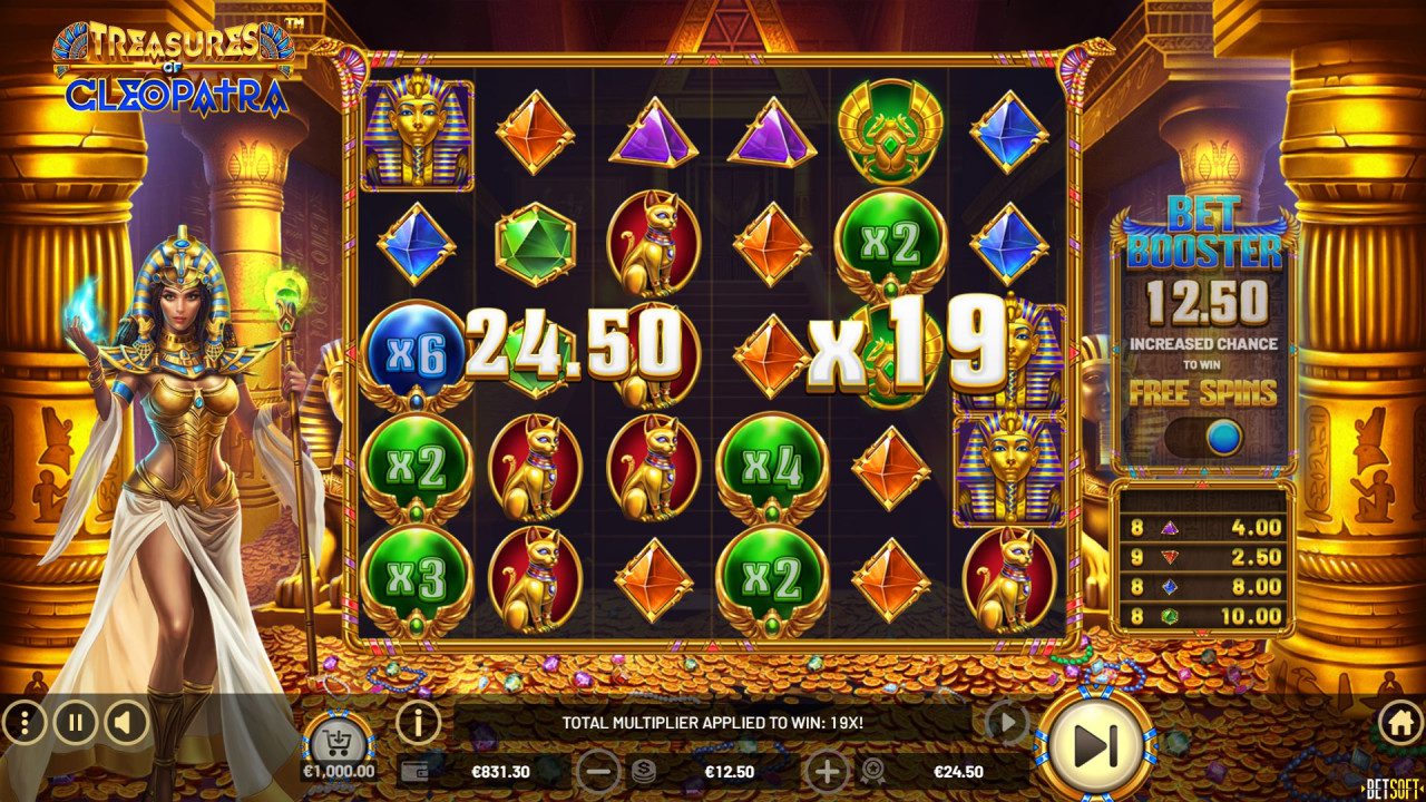 BetSoft Treasures of Cleopatra Screenshot