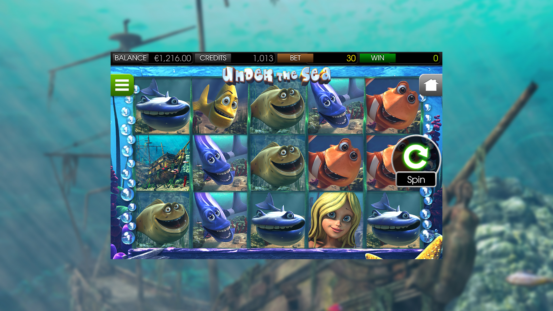 BetSoft Under The Sea Screenshot