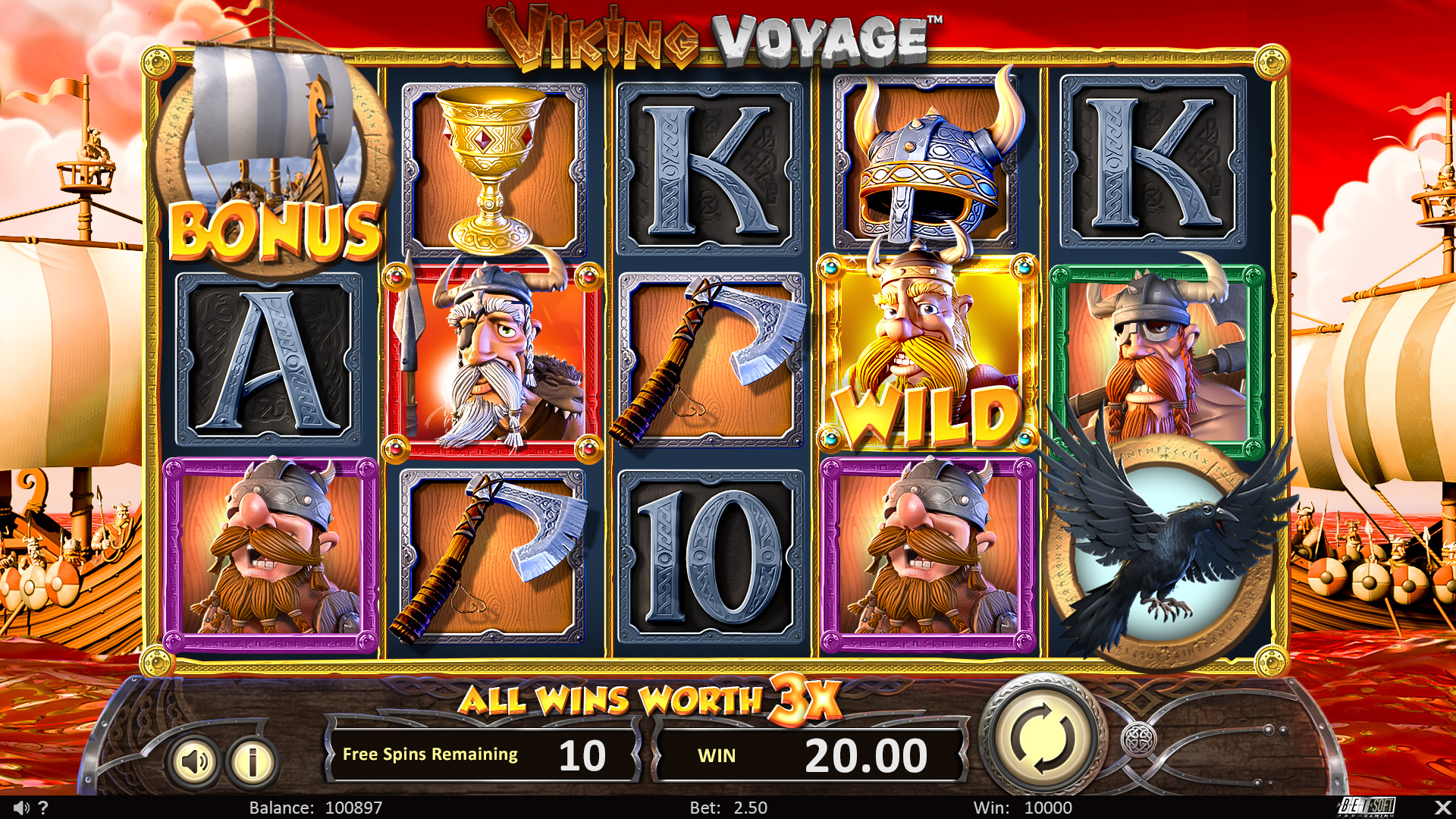 BetSoft Viking Voyage Screenshot