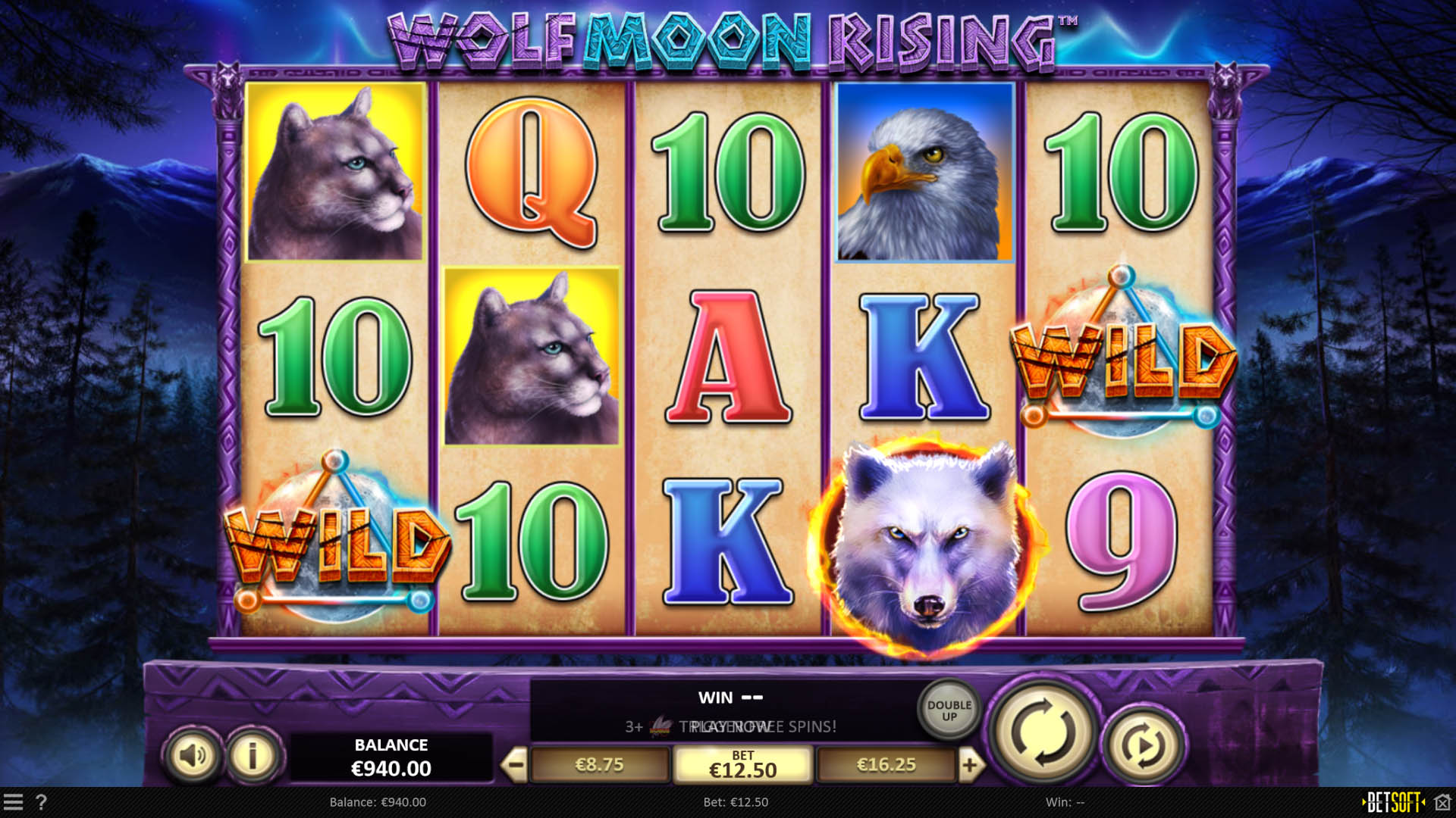 BetSoft Wolf Moon Rising Screenshot