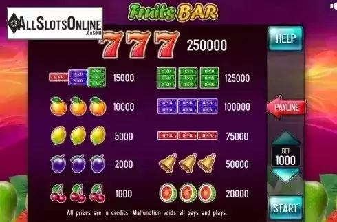 Fruits Bar Screenshot