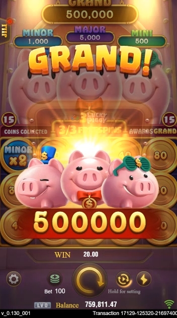 3 Lucky Piggy Screenshot