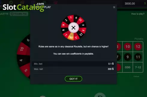 Mini Roulette Screenshot
