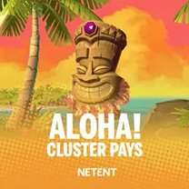 Aloha Cluster Pays slot game showcased on SlotsHawk.